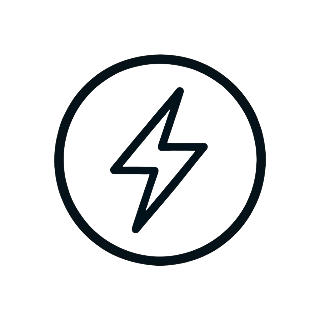 Simple lightning bolt illustration for CoQ10